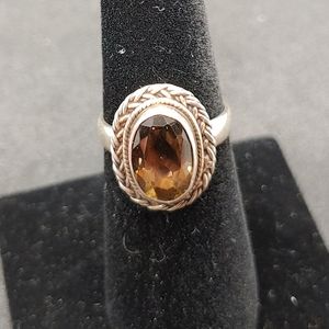 Faux Smoky Topaz Ring